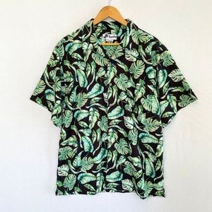 TRUNKS Mens Size XL Short Sleeve Camp Shirt Tropical Print